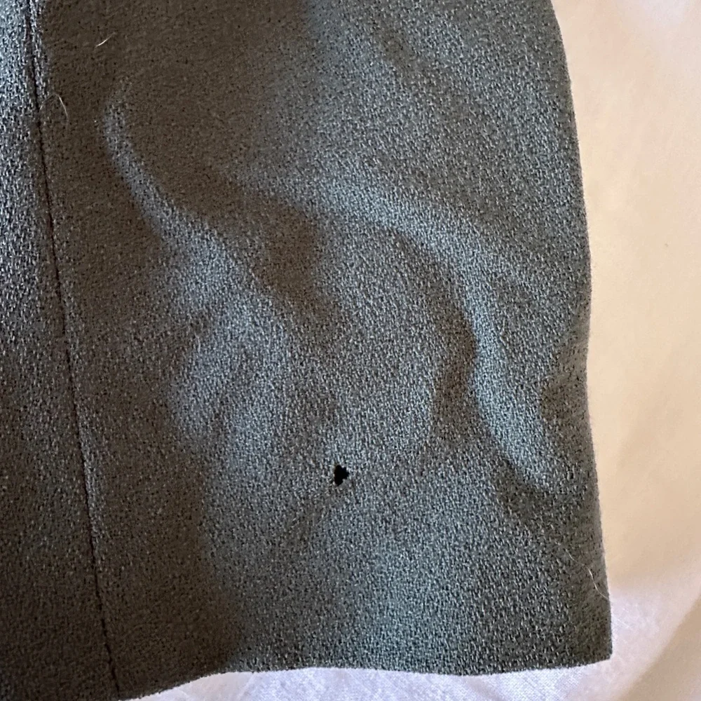 Vintage Christian Dior Green Skirt Suit with Gold Buttons